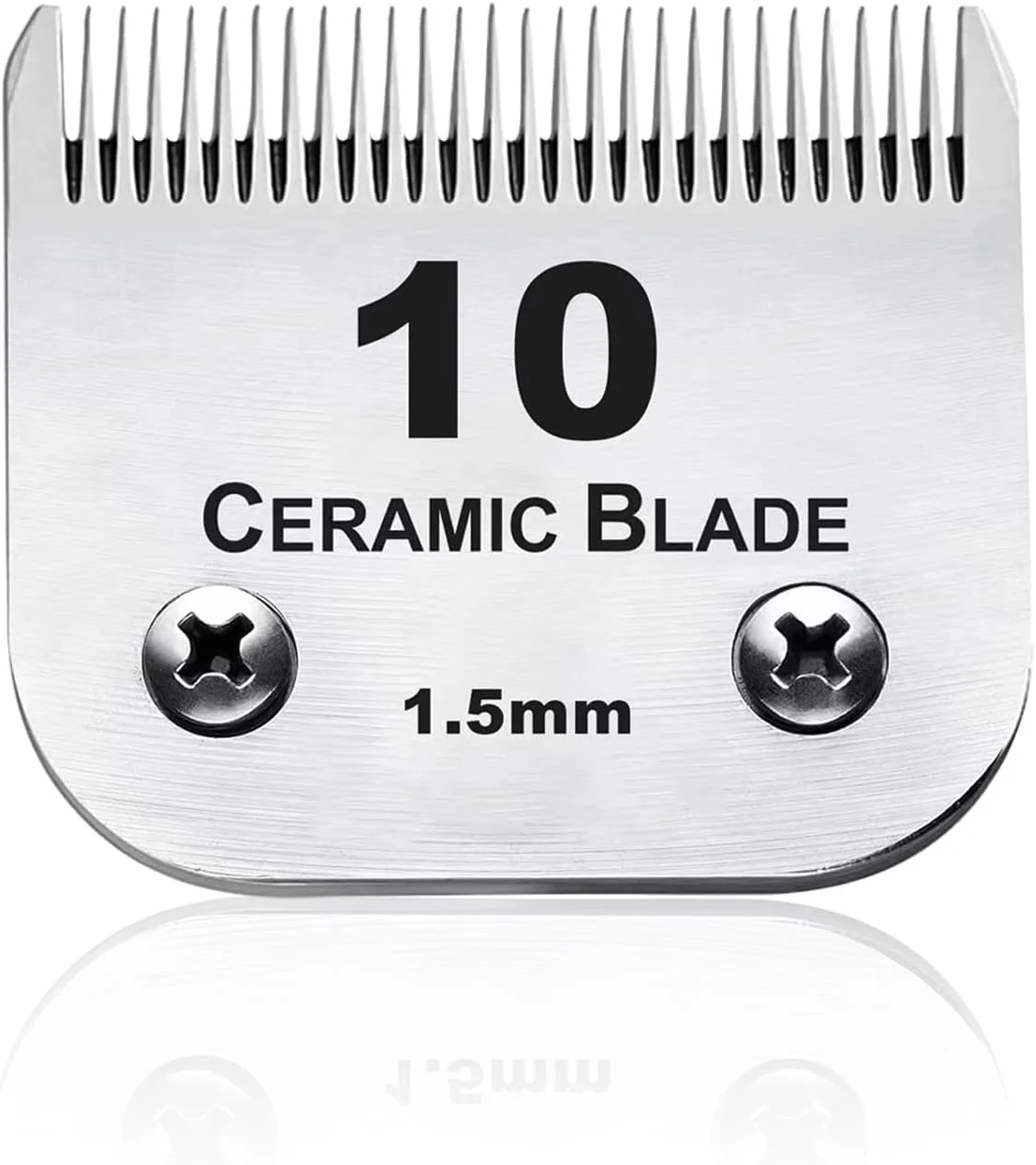 تیغه های پیرایش سگ AIJALY با 10 تیغه سازگار با ماشین اصلاح حیوانات خانگی Andis/Wahl/Oster، سرامیکی، تیز، سایز 10، طول برش 1/16 اینچ (تیغه شماره 10 / 1 عدد)