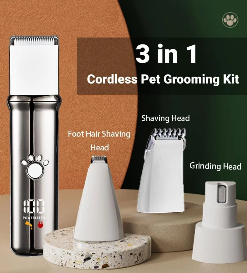 ماشین اصلاح پنجه و موی حیوانات خانگی 2 در 1 ALABOX، مناسب برای نظافت سگ ها با موهای ضخیم و پرپشت، مورد تایید دامپزشکان، ضد آب