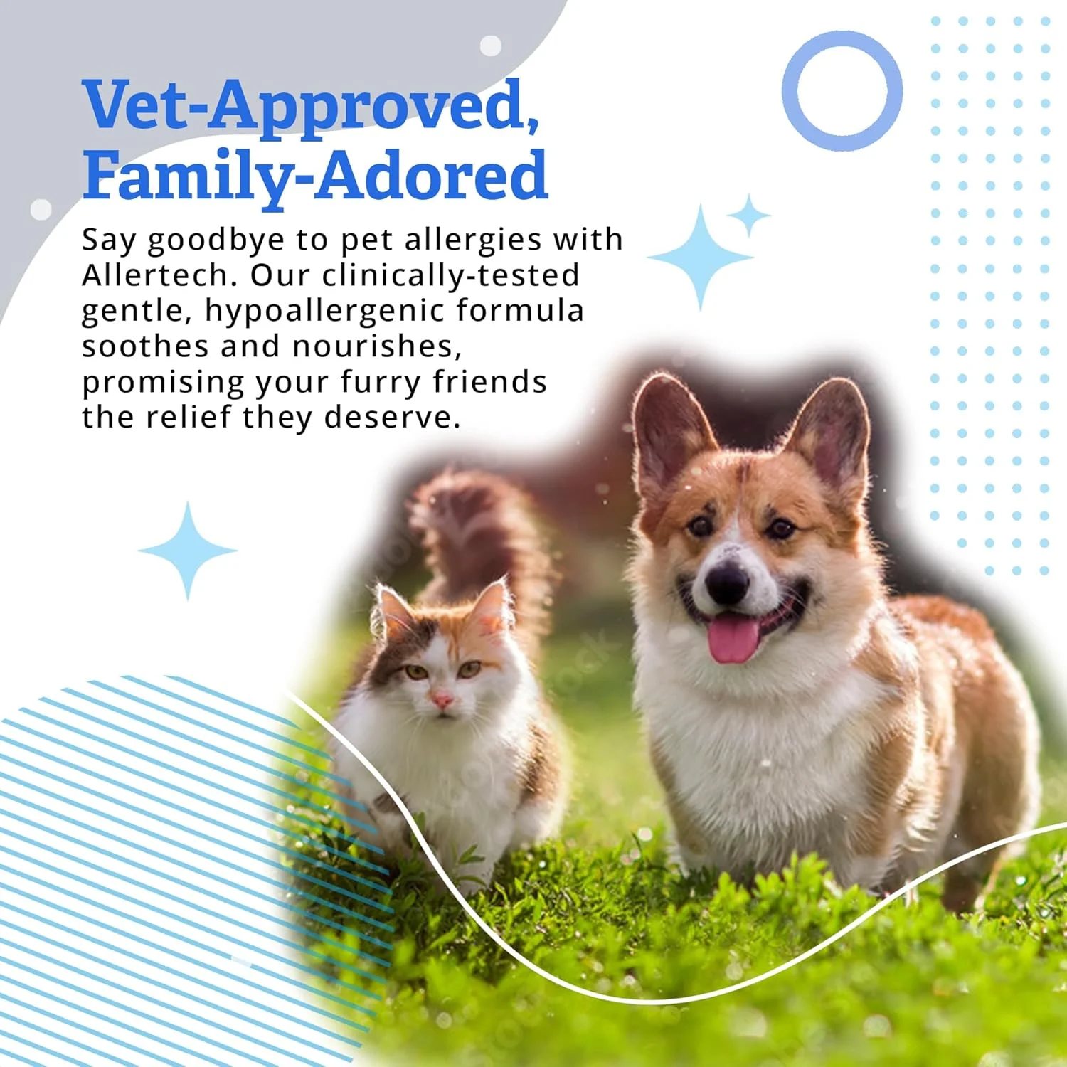 شامپو ضد آلرژی حیوانات خانگی AllerTech، بطری ۴۷۳ میلی لیتری