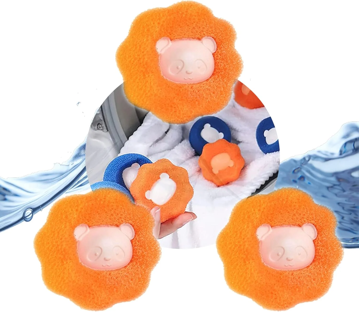 آکوسلاله 3 عددی از بین برنده موی گربه برای لباس، گیرنده مو برای لباسشویی، از بین برنده موی حیوانات خانگی ماشین لباسشویی، گیرنده موی سگ برای ماشین لباسشویی