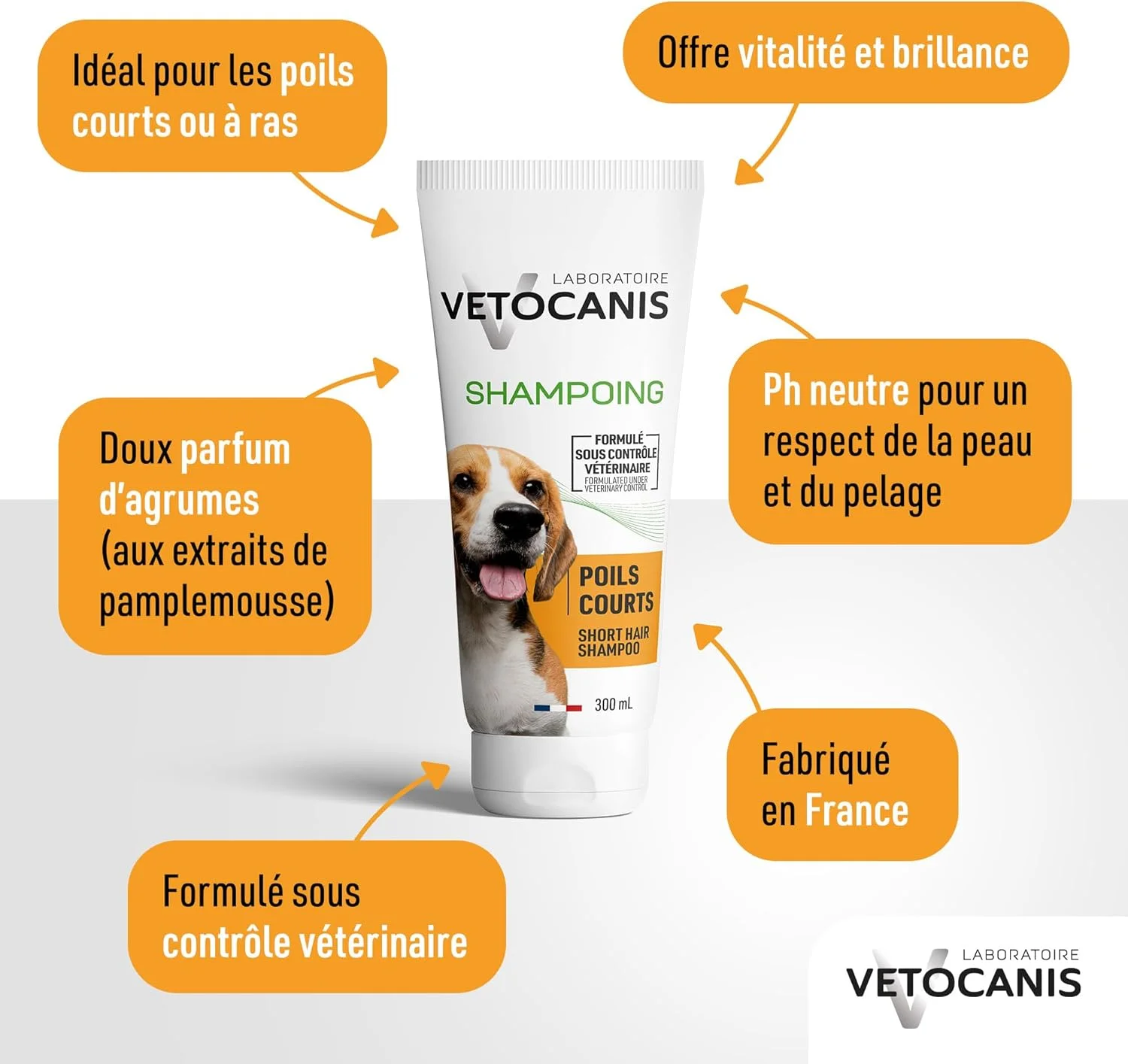 آگرو - شامپو سگ مو کوتاه VC 300ML VC