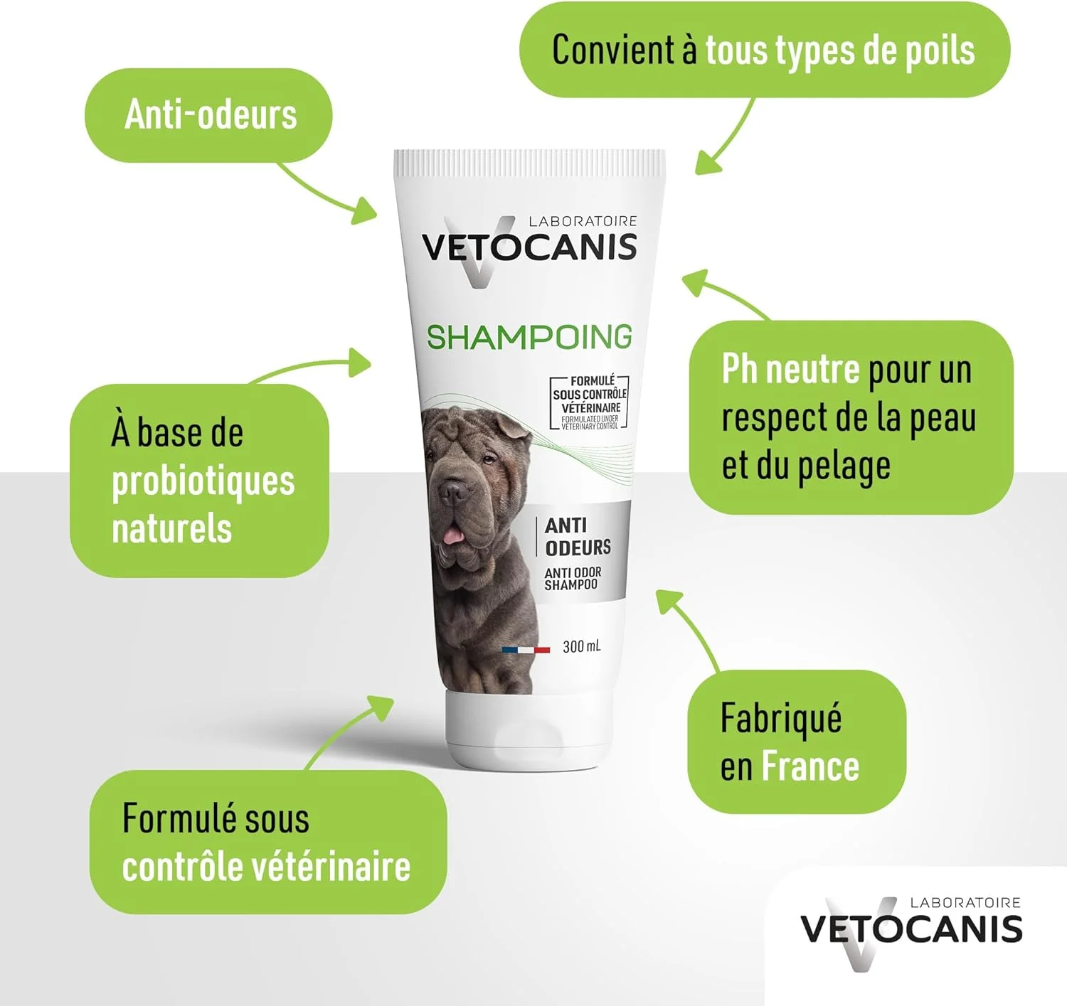 آگرو - شامپو ضد بو برای سگ 300 میلی لیتر VC