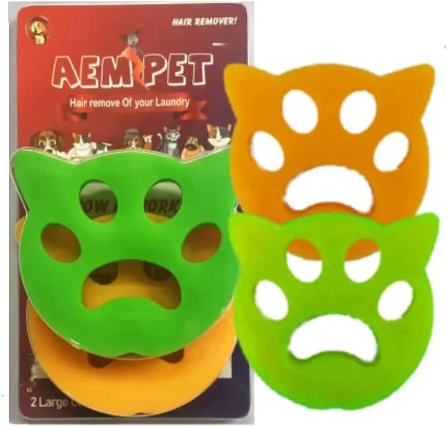 از بین برنده موی حیوانات خانگی AEMPET برای لباسشویی، ابزار قابل استفاده مجدد برای از بین بردن موی سگ و گربه، موی حیوانات خانگی را از لباسشویی شما پاک می کند، بسته 2 عددی از بین برنده مو، شوره را از لباس و لباسشویی پاک می کند، از بین برنده پرز قابل استفاده مجدد