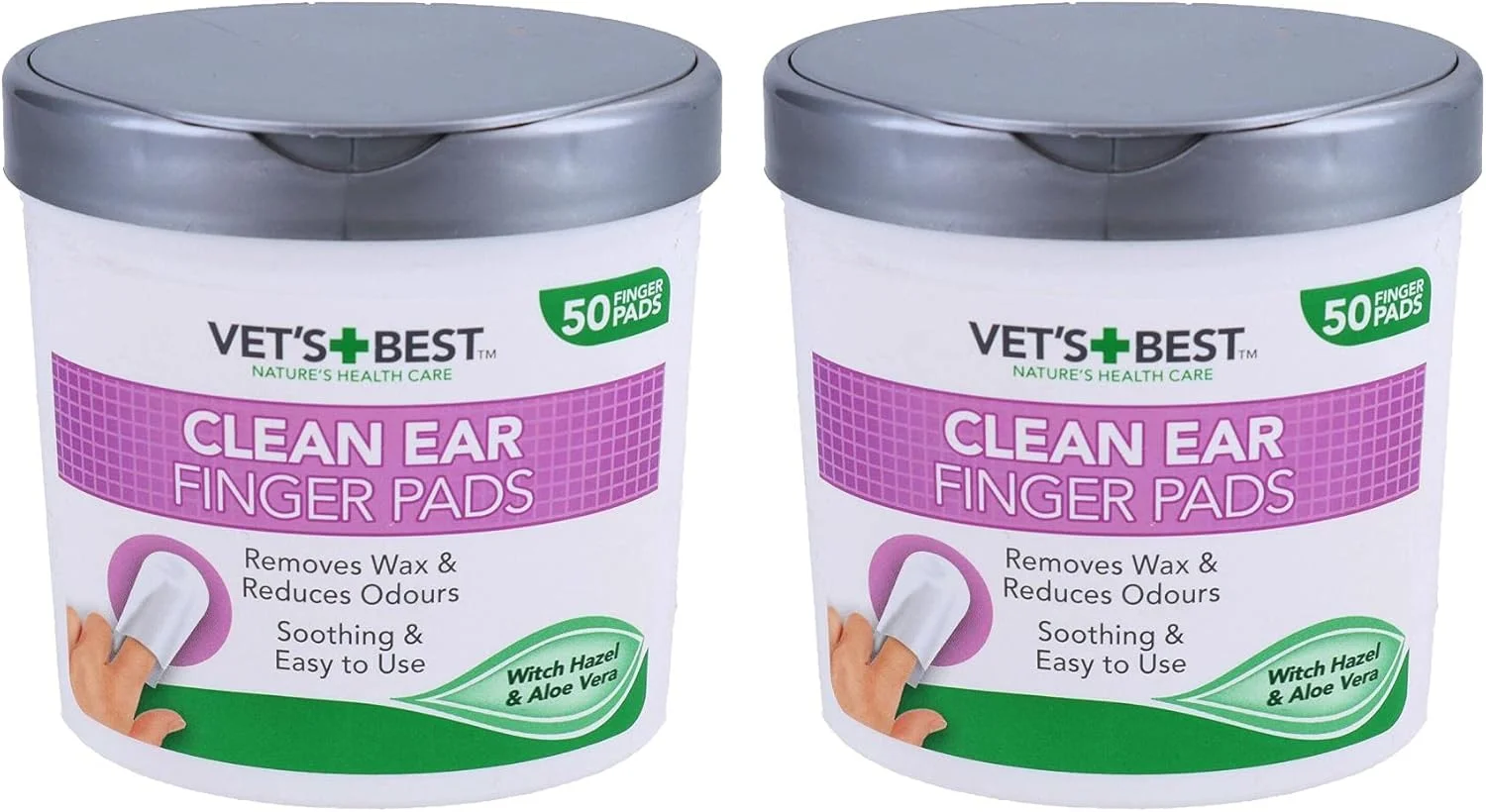 پد انگشتی تمیز کننده گوش سگ و حیوانات خانگی AB Tools، بسته 100 عددی - از بین برنده جرم گوش و بهداشت سگ