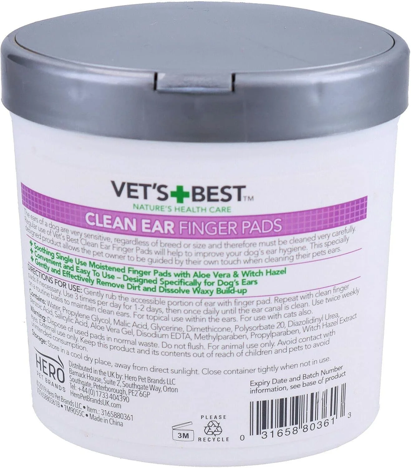 پد انگشتی تمیز کننده گوش سگ و حیوانات خانگی AB Tools، بسته 100 عددی - از بین برنده جرم گوش و بهداشت سگ