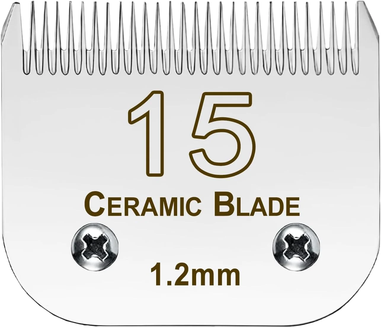 تیغه شماره 15، تیغه های جایگزین ماشین اصلاح حیوانات خانگی جداشدنی سازگار با ماشین اصلاح حیوانات خانگی A*dis/Oster A5/W*AHL KM Series، تیغه سرامیکی جداشدنی، طول برش 3/64 اینچ (1.2 میلی متر)