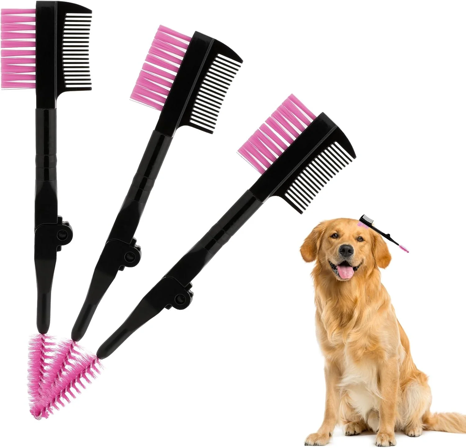 شانه لکه اشک سگ Abeillo، 3 عددی، شانه صورت سگ، برس چشم سگ، شانه لکه اشک برای سگ های کوچک، برس پاک کننده چشم حیوانات خانگی، شانه های تمیز کننده چشم حیوانات خانگی، از بین بردن مخاط پوسته و کک