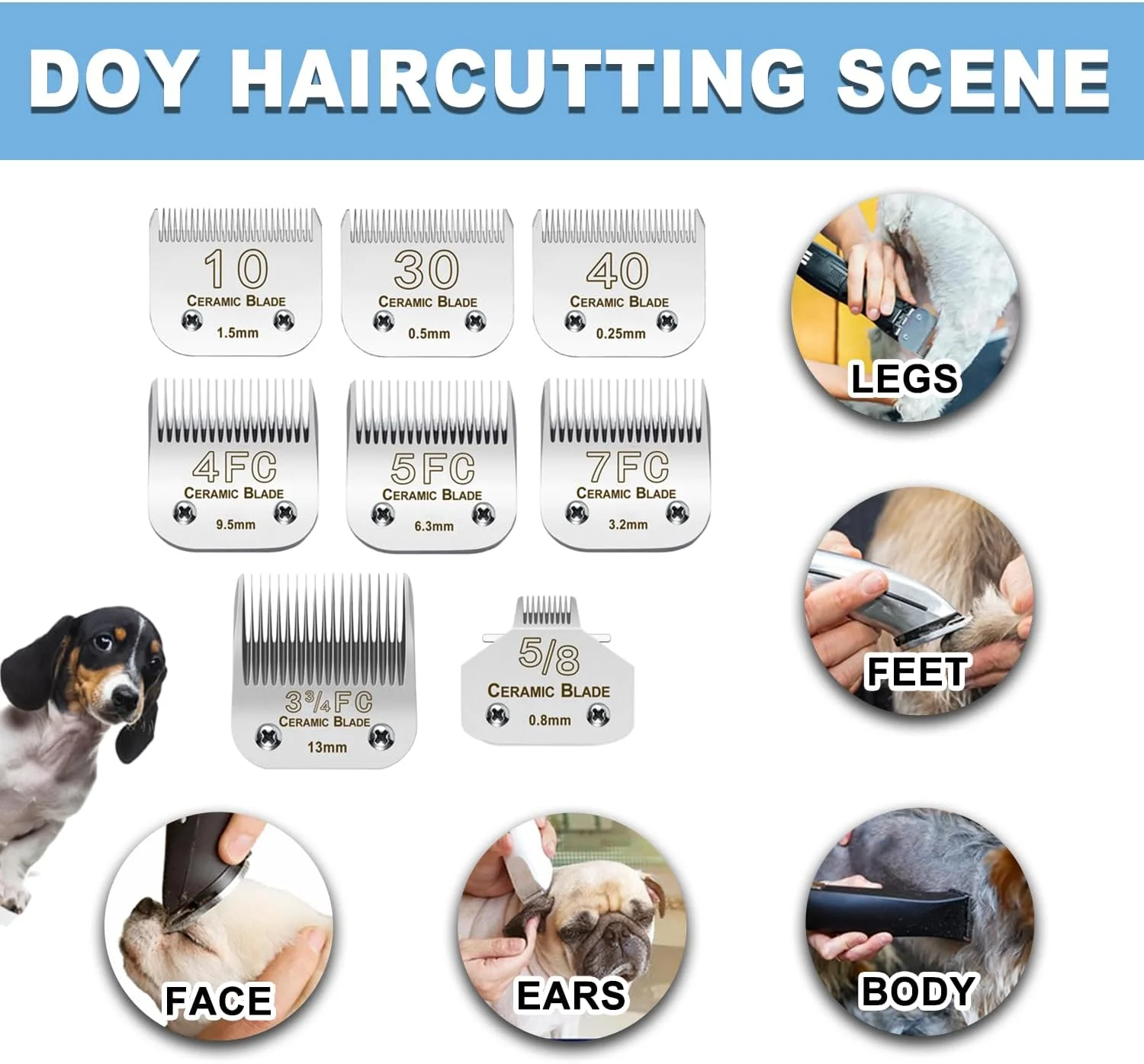 تیغه شماره 15، تیغه های جایگزین ماشین اصلاح حیوانات خانگی جداشدنی سازگار با ماشین اصلاح حیوانات خانگی A*dis/Oster A5/W*AHL KM Series، تیغه سرامیکی جداشدنی، طول برش 3/64 اینچ (1.2 میلی متر)