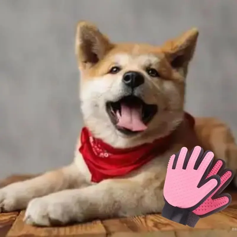 دستکش های موثر و بهبود یافته Abkpoint برای از بین بردن موی حیوانات خانگی: برس های نرم ریزش مو برای موهای بلند و کوتاه در سگ ها، گربه ها و اسب ها - (بسته 1 عددی سبز)