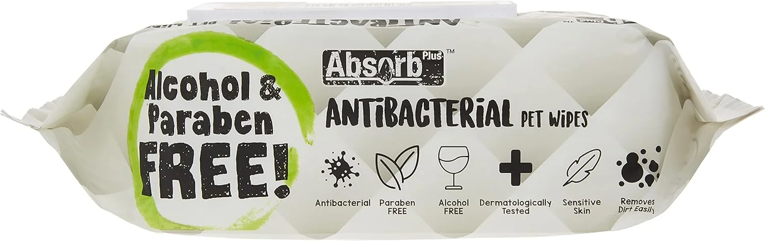 دستمال مرطوب آنتی باکتریال سگ و گربه Absolute Holistic Absorb Plus با رایحه گل - 80 عدد