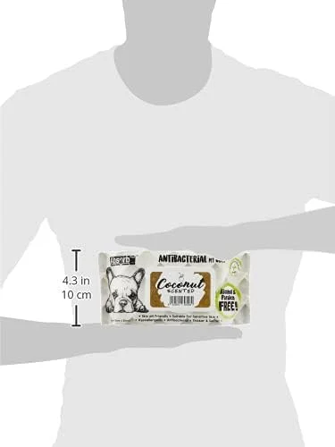 دستمال مرطوب آنتی باکتریال سگ و گربه Absolute Holistic Absorb Plus با رایحه نارگیل، 80 عددی