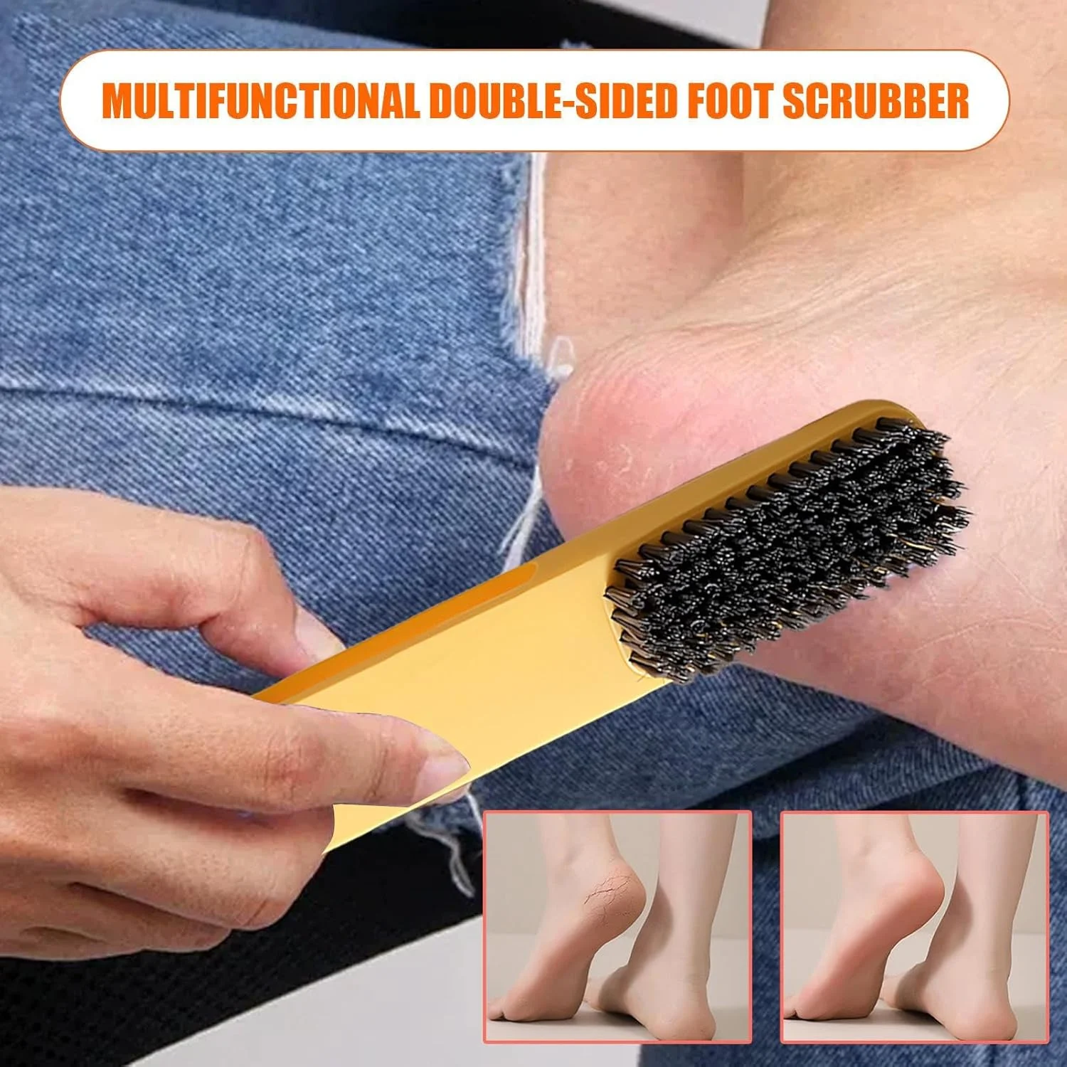 سوهان پا | برس رنده استیل ضد زنگ | فایل پاشنه ترک خورده برس ذرت، برای بزرگسالان مردان زنان کودکان نظافت روزانه مسافرت سالن دوش حمام اسپا ناخن انگشتان پا