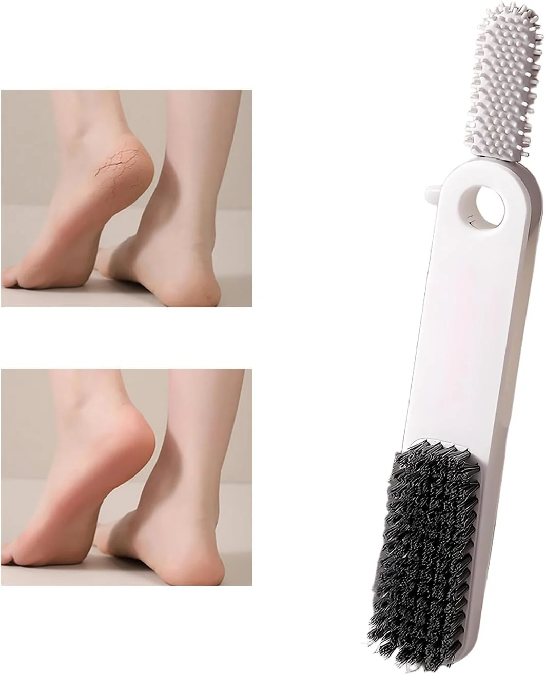 سوهان پا از بین برنده پینه | برس دو طرفه | سوهان ترک پا، برس ذرت، مناسب بزرگسالان، مردان، زنان، کودکان، نظافت روزانه، مسافرت، سالن، حمام، اسپا، ناخن های پا