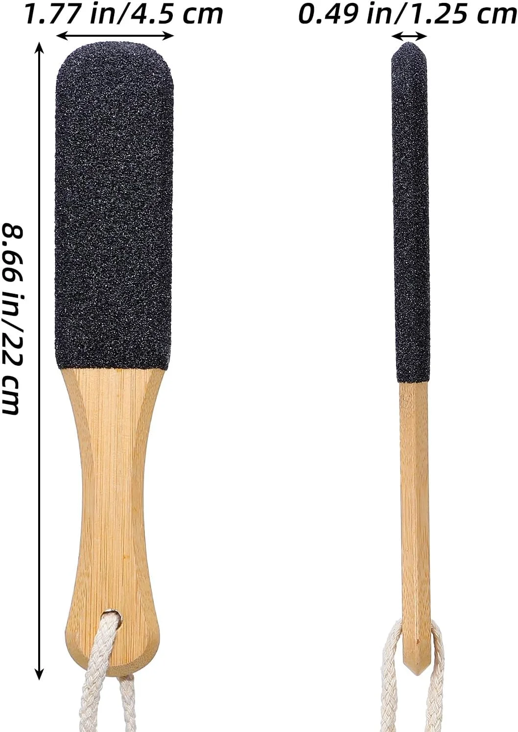 ست 3 عددی سوهان پا YBEATY، از بین برنده پینه و پوست مرده، ابزار لایه بردار، دسته چوبی، سنگ پا، رنده پاشنه پا، دو منظوره برای پاشنه های ترک خورده، مناسب برای پای خشک و مرطوب