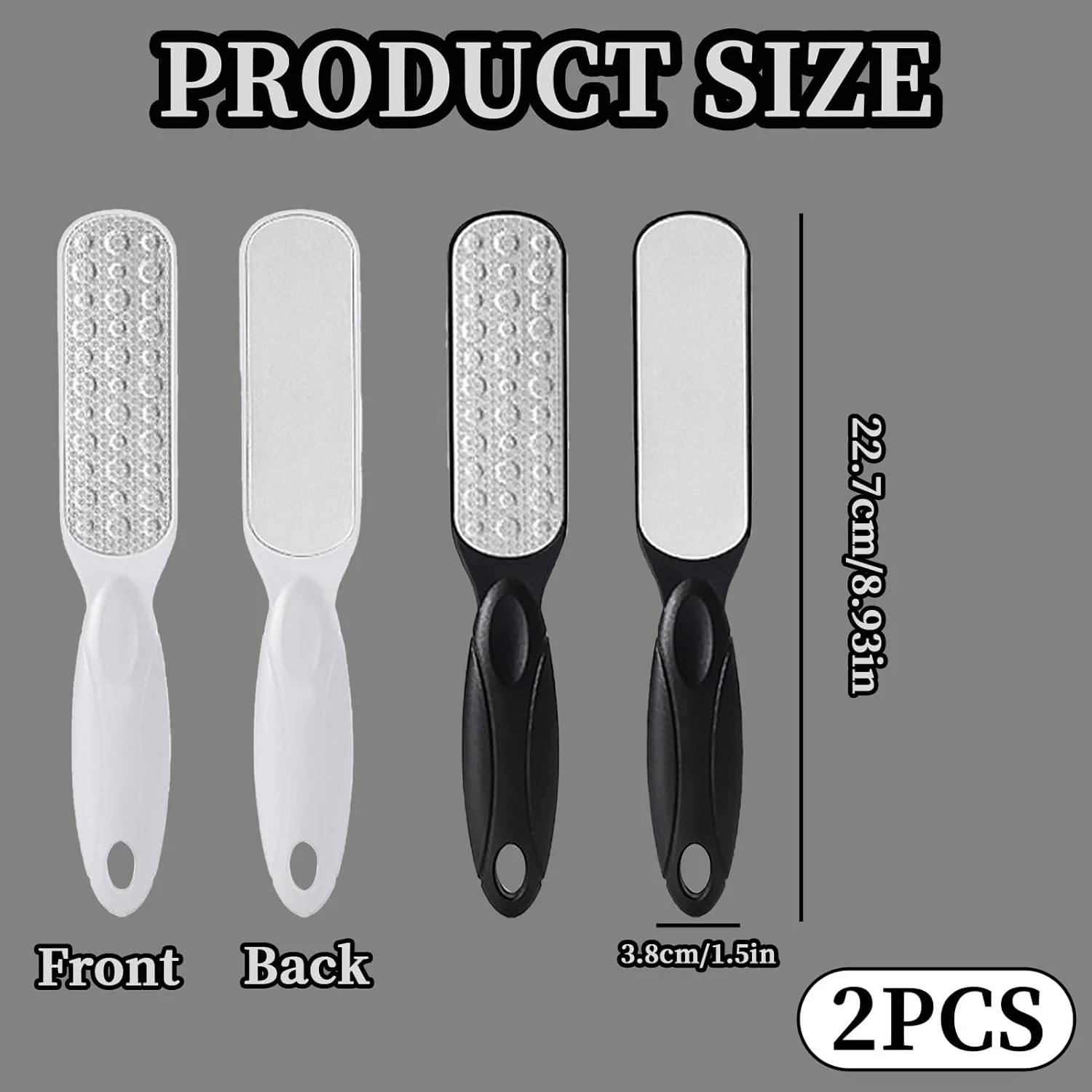 سوهان پا دو طرفه Verazquy، از بین برنده پینه - رنده پدیکور حرفه ای برای پوست های مرده، سفت و ترک خورده، اسکرابر و رنده موثر پا برای استفاده در منزل.