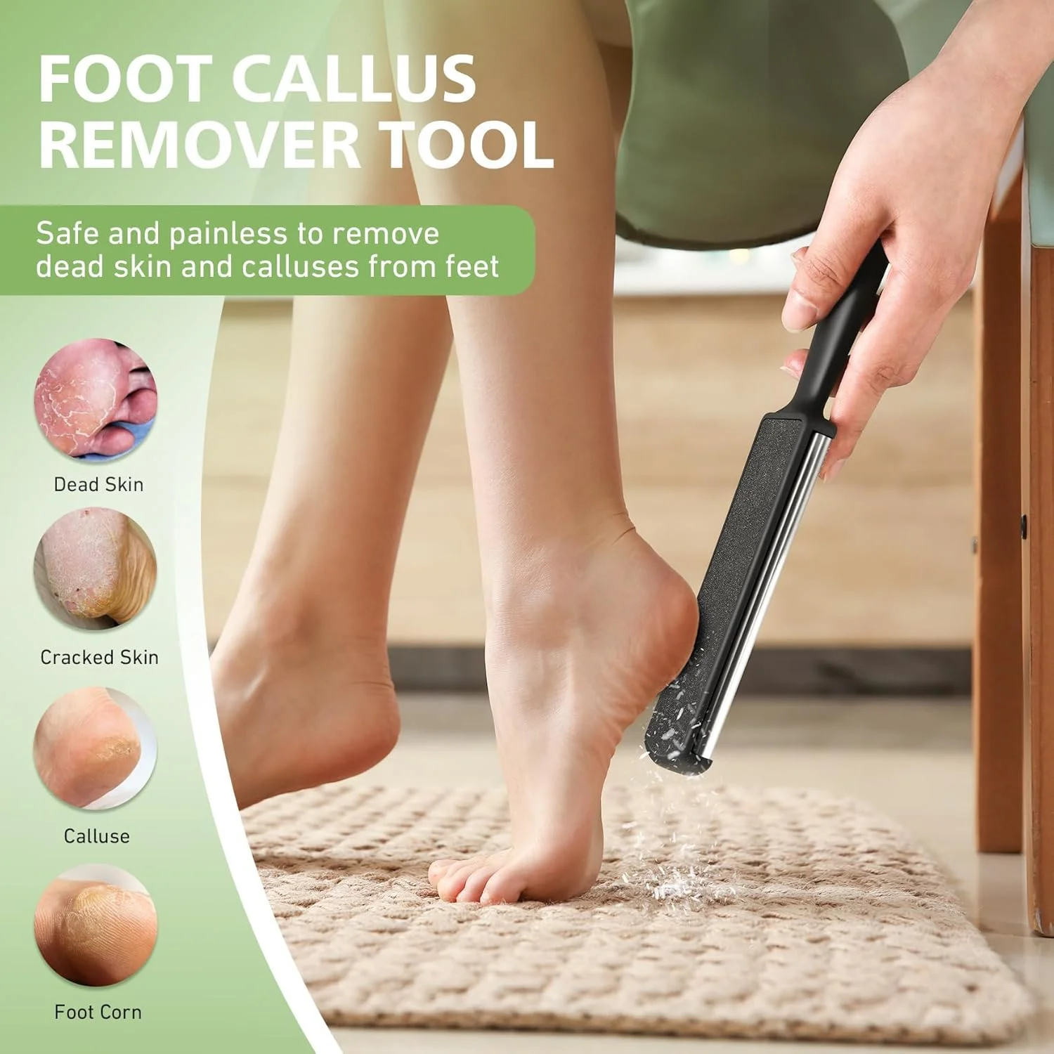 سوهان پا دو طرفه، سوهان از بین برنده پینه پا، سوهان استیل ضد زنگ پا، ابزار مراقبت از پا ابزار پدیکور سطح فلزی، پوست ترک خورده، مرده، ضخیم، خشک و سخت، ابزار برس سوهان - مشکی سوهان پا دو طرفه، سوهان از بین برنده پینه پا، سوهان استیل ضد زنگ پا، ابزار مراقبت از پا ابزار پدیکور سطح فلزی، پوست ترک خورده، مرده، ضخیم، خشک و سخت، ابزار برس سوهان - مشکی