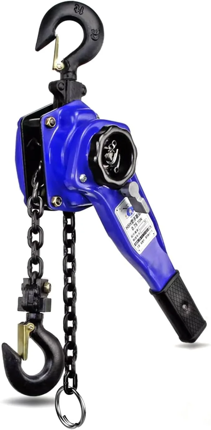 بالابر دستی جغجغه ای اهرمی 1.5 متری/5 فوتی با قلاب فولادی آلیاژی، بالابر زنجیری اهرمی، زنجیر فولادی منگنز G80، برای ساختمان، انبارها (اندازه: 1 تن (1000 کیلوگرم)) بالابر دستی جغجغه ای اهرمی 1.5 متری/5 فوتی با قلاب فولادی آلیاژی، بالابر زنجیری اهرمی، زنجیر فولادی منگنز G80، برای ساختمان، انبارها (اندازه: 1 تن (1000 کیلوگرم))