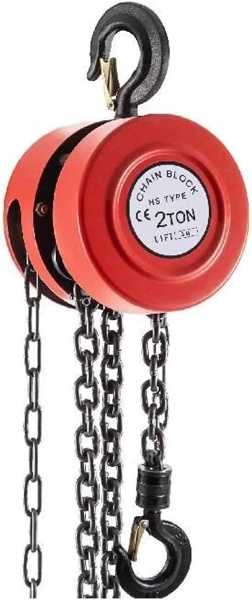 وینچ دستی زنجیری بالابر زنجیری 1 2 تن (2200 4400 6600 پوند) ظرفیت 8 15 فوت ارتفاع بالابری ساخت فولاد قرمز زرد چند منظوره (قرمز 1 تن (10 فوت بالابر))