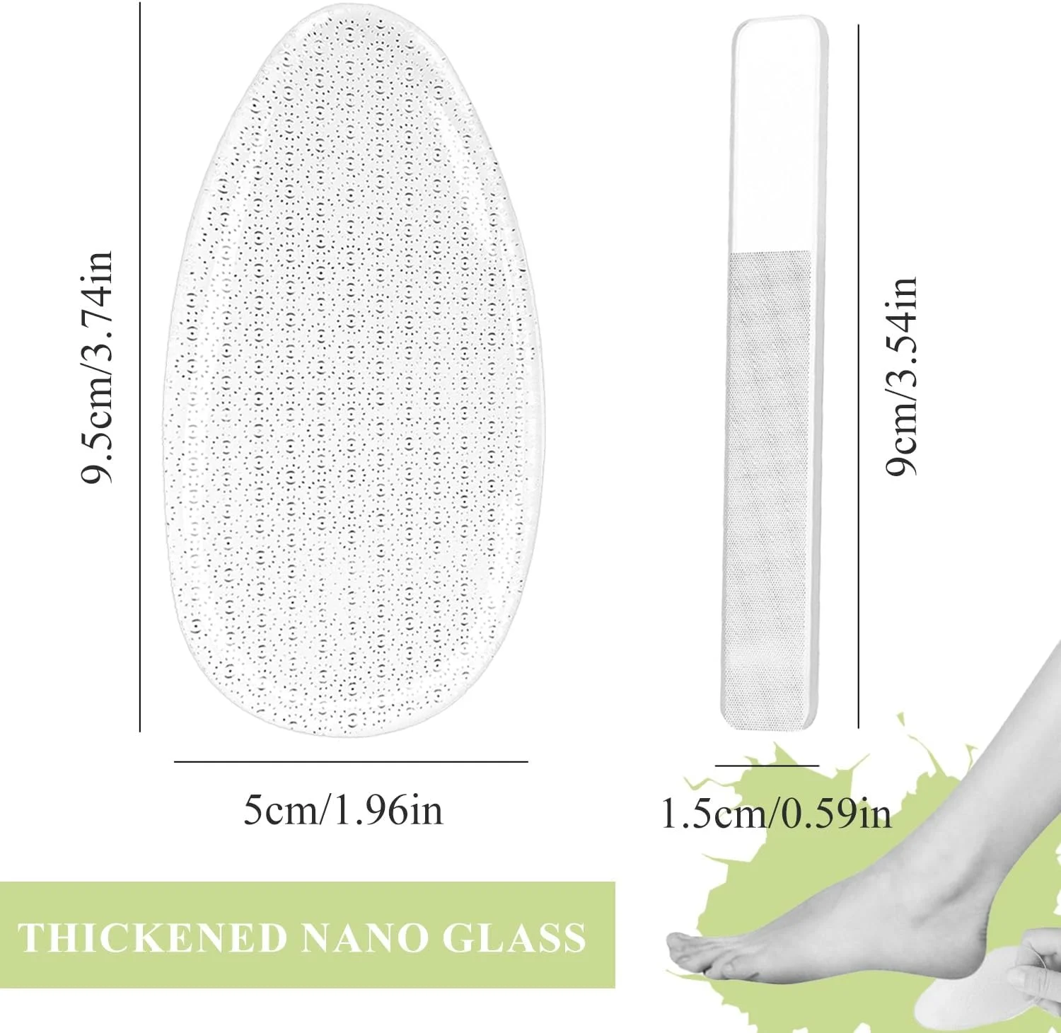 سوهان پای شیشه ای TORMEN، 2 عدد سوهان ناخن شیشه ای و رنده پا، سوهان ناخن شیشه ای، لایه بردار پوست مرده با ذرات نانو میکرو سایشی، از بین برنده پوست سخت برای مراقبت از پای مرطوب و خشک، مراقبت از ناخن سوهان پای شیشه ای TORMEN، 2 عدد سوهان ناخن شیشه ای و رنده پا، سوهان ناخن شیشه ای، لایه بردار پوست مرده با ذرات نانو میکرو سایشی، از بین برنده پوست سخت برای مراقبت از پای مرطوب و خشک، مراقبت از ناخن