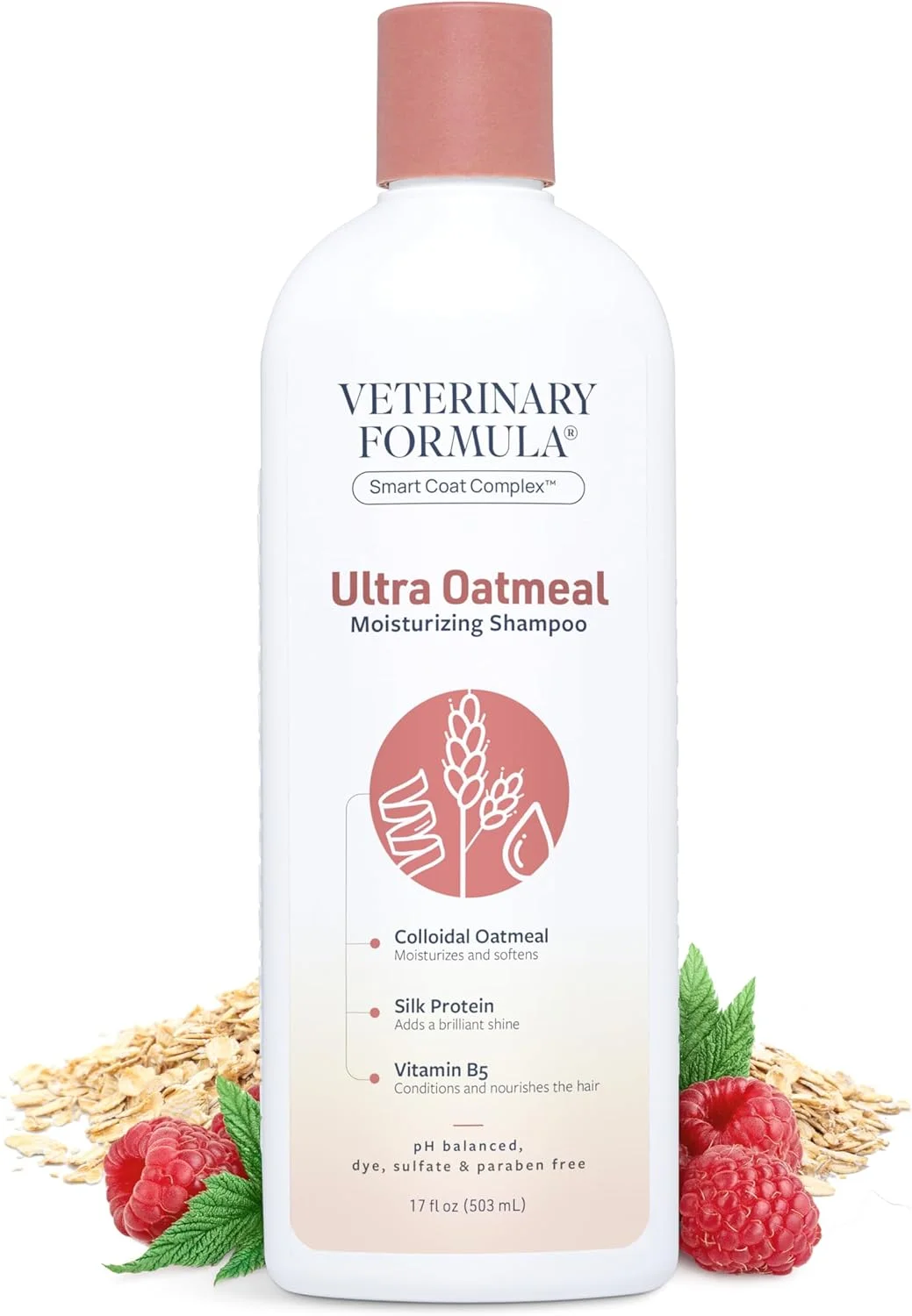 Veterinary Formula Solutions Ultra Oatmeal Moisturizing Shampoo for Dogs, 17 oz. – Moisture-Rich Nourishing Shampoo – Leaves Coat Clean, Soft, Silky, Shiny – Long-Lasting Fragrance (FG01210)