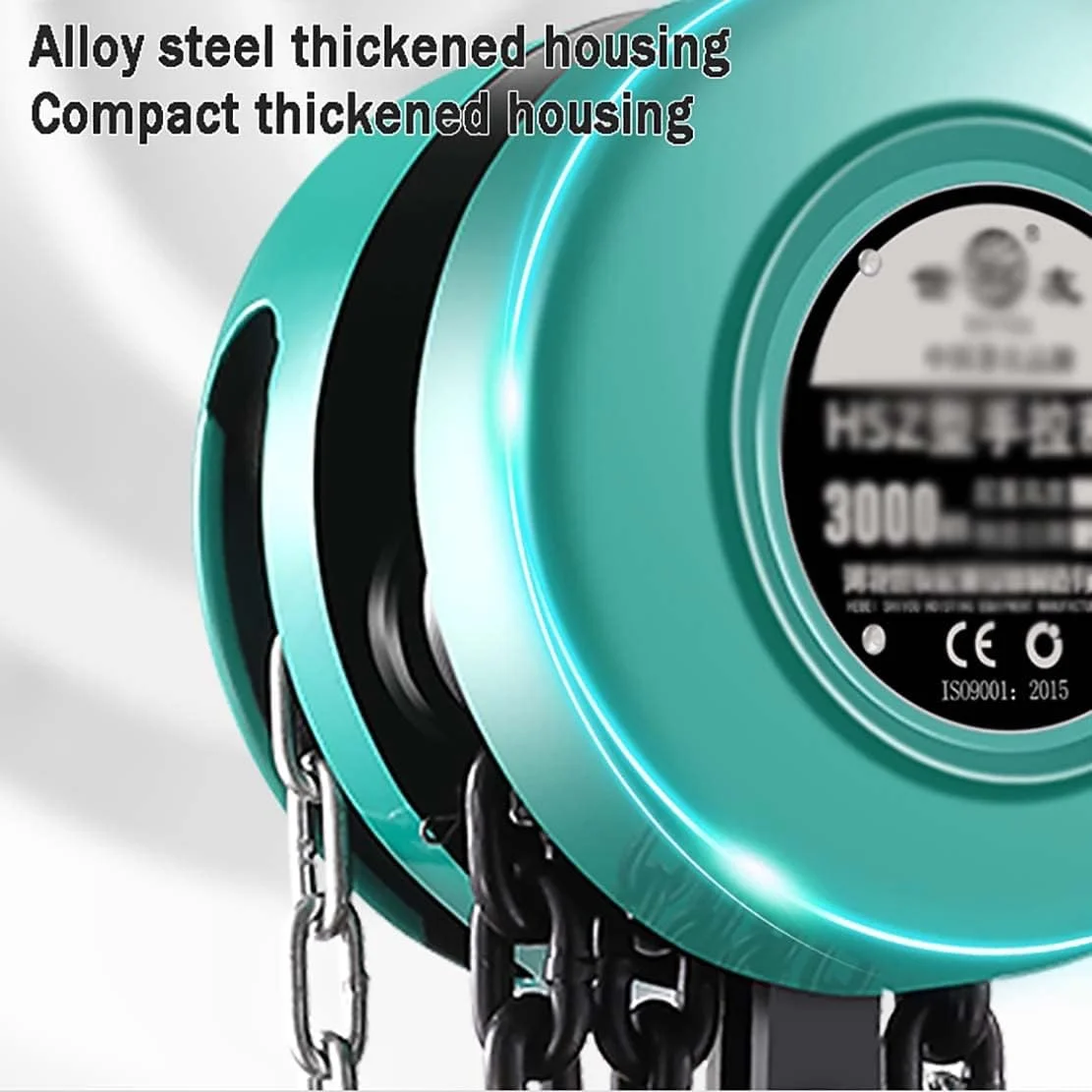 جرثقیل زنجیری دستی 2 تن / 4400 پوند با ساختار فولادی، جرثقیل دستی با 2 قلاب سنگین، زنجیر دستی برای ماشین آلات ساختمانی