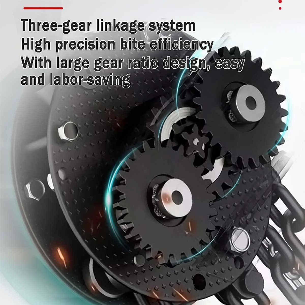 بالابر زنجیری دستی با ظرفیت 2000 کیلوگرم، بالابر دستی با ساختار فولادی با زنجیر G80 و قلاب های سنگین، بالابر زنجیری دستی برای گاراژها، انبارها و ماشین آلات، 6 متر