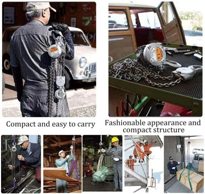 بالابر زنجیری کوچک، بالابر اهرمی بلوک زنجیری، بالابر دستی سبک تک زنجیری مینیاتوری 250 کیلوگرم 500 کیلوگرم 3 متری، مناسب برای کارگاه های ساختمانی، گاراژها، انبارها، اسکله ها، کارگاه ها، 250 کیلوگرم * 3 متر