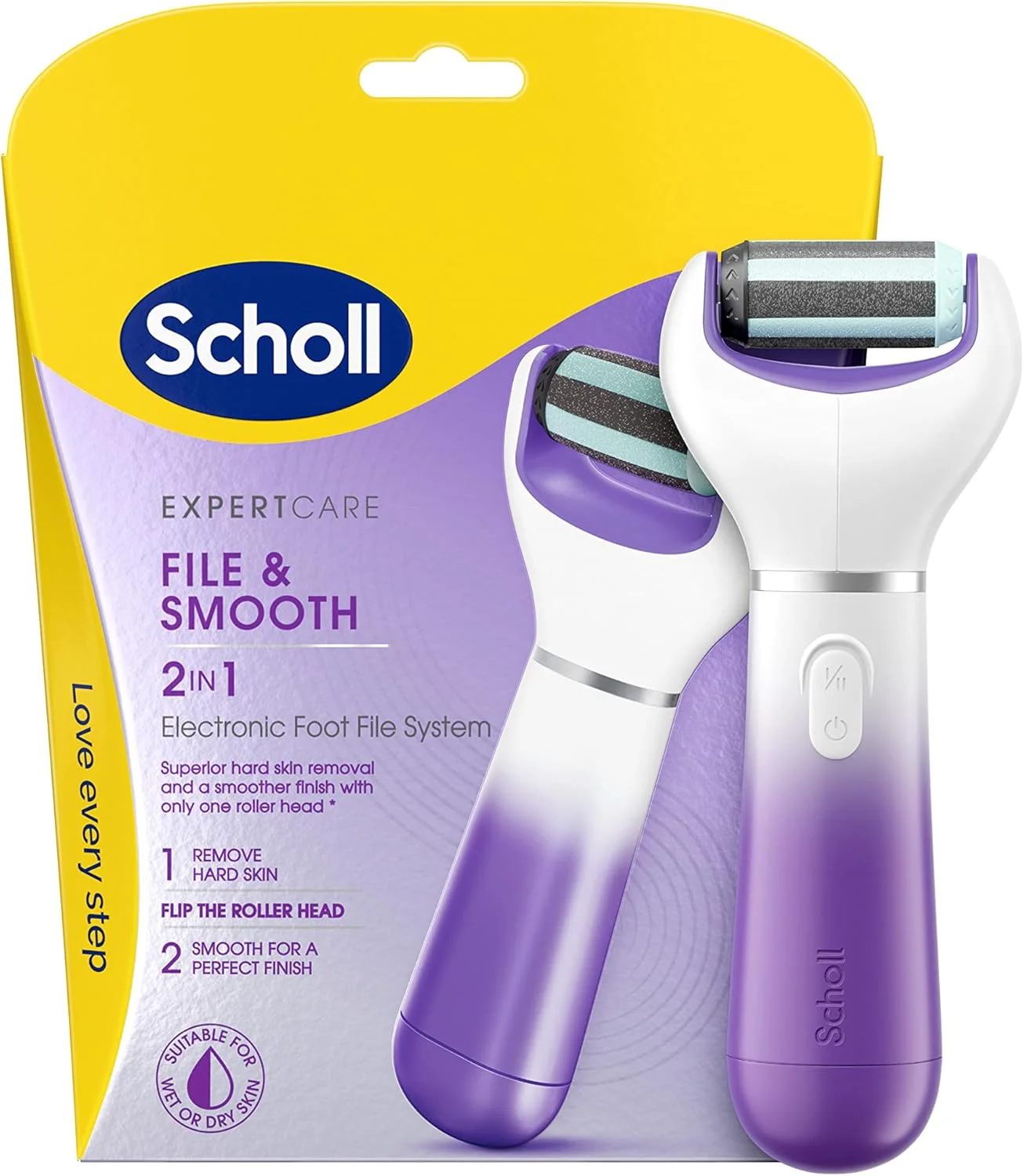 سوهان و صاف کننده 2 در 1 Scholl ExpertCare. سوهان برقی پدی دو سرعته برای از بین بردن پوست سفت و پینه. شامل باتری سوهان و صاف کننده 2 در 1 Scholl ExpertCare. سوهان برقی پدی دو سرعته برای از بین بردن پوست سفت و پینه. شامل باتری