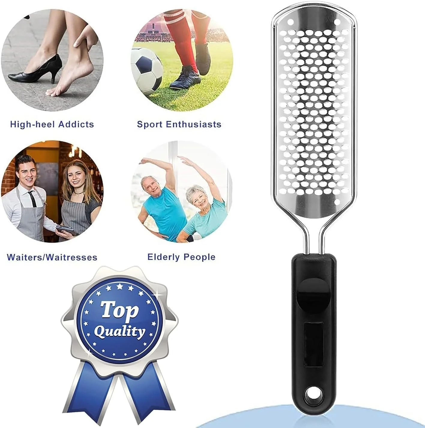 سوهان پا SANZEZ COOLive، رنده پدیکور حرفه ای، از بین برنده پوست ترک خورده، پینه و میخچه برای داشتن پاهایی صاف و زیبا، 2 عدد