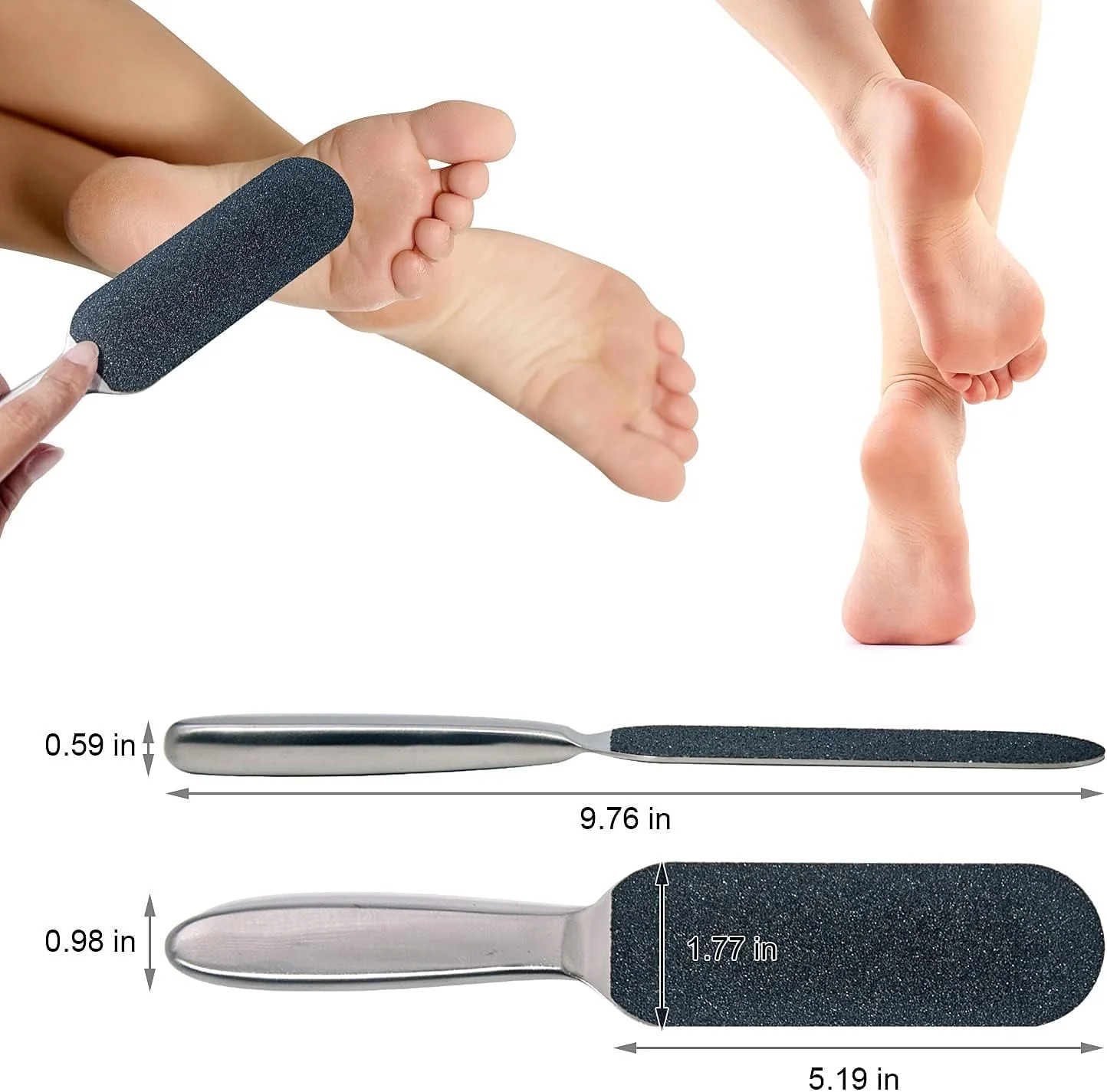 یک عدد سوهان پدیکور حرفه ای پا و از بین برنده پینه برای پوست های سخت، سوهان رنده ای پا از جنس استیل ضد زنگ با 10 عدد پد تعویضی سمباده رایگان با دو طرفه، اسکرابر ساده پدیکور سالنی حمام پا یک عدد سوهان پدیکور حرفه ای پا و از بین برنده پینه برای پوست های سخت، سوهان رنده ای پا از جنس استیل ضد زنگ با 10 عدد پد تعویضی سمباده رایگان با دو طرفه، اسکرابر ساده پدیکور سالنی حمام پا