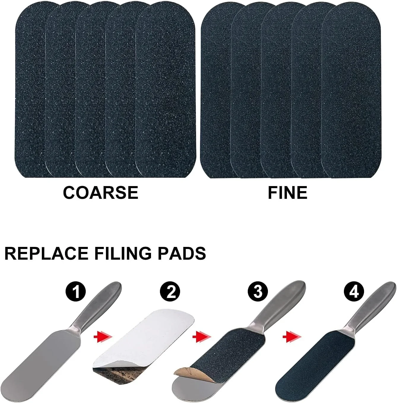 یک عدد سوهان پدیکور حرفه ای پا و از بین برنده پینه برای پوست های سخت، سوهان رنده ای پا از جنس استیل ضد زنگ با 10 عدد پد تعویضی سمباده رایگان با دو طرفه، اسکرابر ساده پدیکور سالنی حمام پا یک عدد سوهان پدیکور حرفه ای پا و از بین برنده پینه برای پوست های سخت، سوهان رنده ای پا از جنس استیل ضد زنگ با 10 عدد پد تعویضی سمباده رایگان با دو طرفه، اسکرابر ساده پدیکور سالنی حمام پا