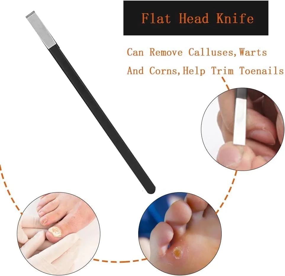 ست 4 عددی چاقوی پدیکور مشکی، فایل پا از جنس استیل ضد زنگ برای از بین بردن پینه و پوست مرده، چاقوی حرفه ای ناخن پا فرورفته و ابزار رنده ذرت برای پدیکور، مانیکور و مراقبت از پا (مشکی) ست 4 عددی چاقوی پدیکور مشکی، فایل پا از جنس استیل ضد زنگ برای از بین بردن پینه و پوست مرده، چاقوی حرفه ای ناخن پا فرورفته و ابزار رنده ذرت برای پدیکور، مانیکور و مراقبت از پا (مشکی)