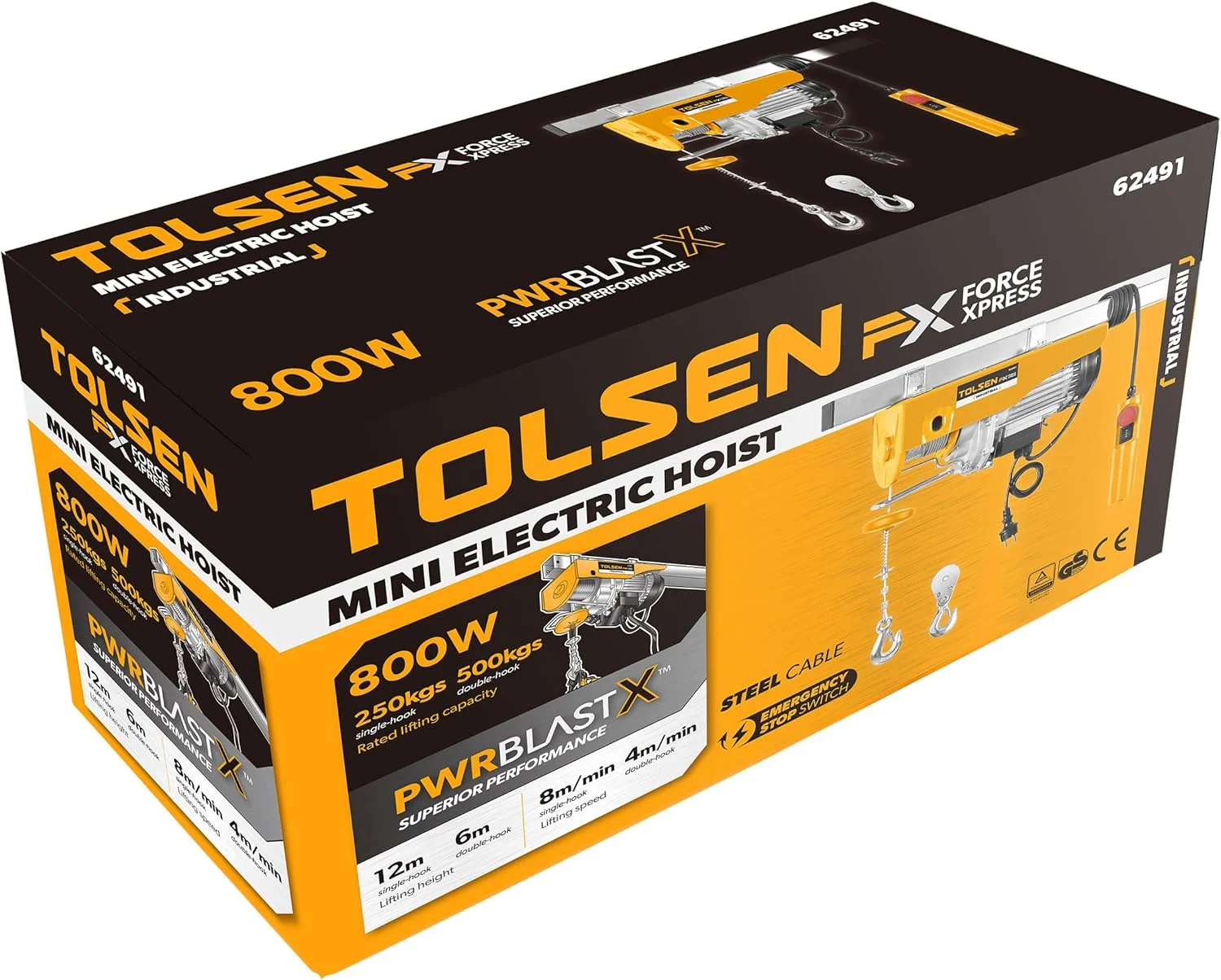 بالابر برقی تولسن 250-500 کیلوگرم، 800 وات