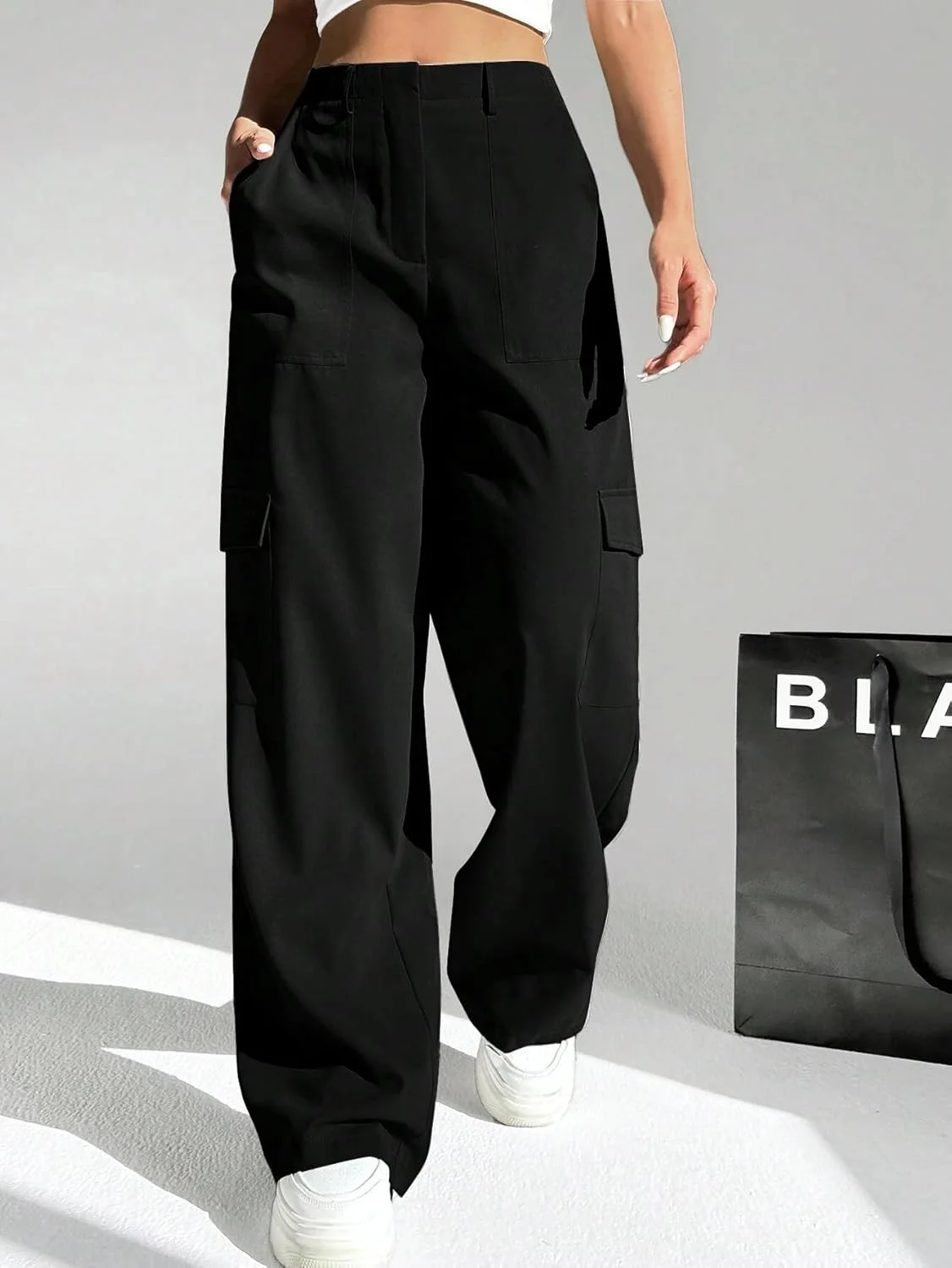 شلوار زنانه کمر بلند GRECIILOOKS، مدل کره ای، مناسب محیط های رسمی | لباس کار شیک برای اداره، دانشگاه و مراسم (بسته 2 عددی)