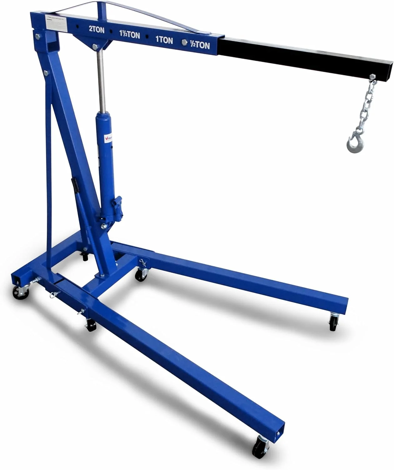 جرثقیل موتور تاشو 2 تن VTOOLS با دامنه بالابری 0-2350 میلی متر، بالابر هیدرولیک موتور قابل حمل، طراحی جمع و جور، ظرفیت 2 تن، ساختار فولادی، نگهداری آسان، ایده آل برای گاراژ و کارگاه