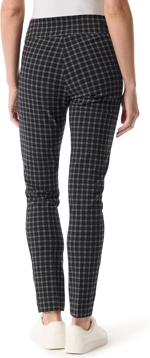 شلوار زنانه گلوریا وندربیلت، مدل Pull on Tummy Slimmer، مشکی - چهارخانه مدرن، سایز 16 شلوار زنانه گلوریا وندربیلت، مدل Pull on Tummy Slimmer، مشکی - چهارخانه مدرن، سایز 16