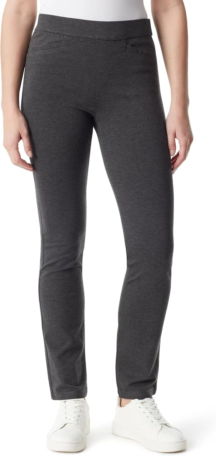 شلوار زنانه گلوریا وندربیلت، با فاق بلند و طراحی جمع کننده شکم، خاکستری طوسی، سایز 16 کوتاه