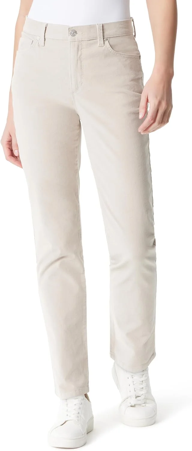 شلوار زنانه کبریتی راسته فاق بلند Amanda Gloria Vanderbilt، Stonewood، سایز 16 کوتاه