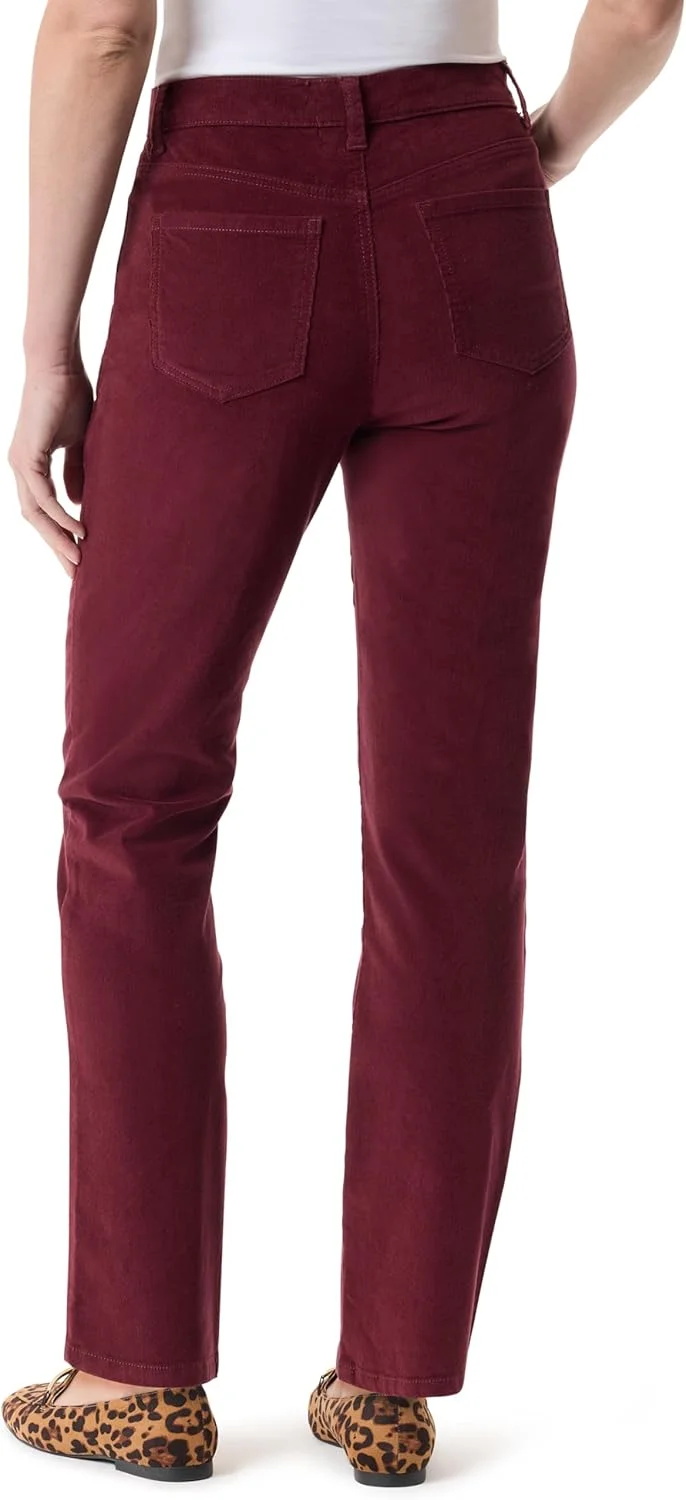 شلوار زنانه کبریتی راسته فاق بلند آماندا گلوریا وندربیلت، اکسیر بورگاندی، سایز 14 شلوار زنانه کبریتی راسته فاق بلند آماندا گلوریا وندربیلت، اکسیر بورگاندی، سایز 14