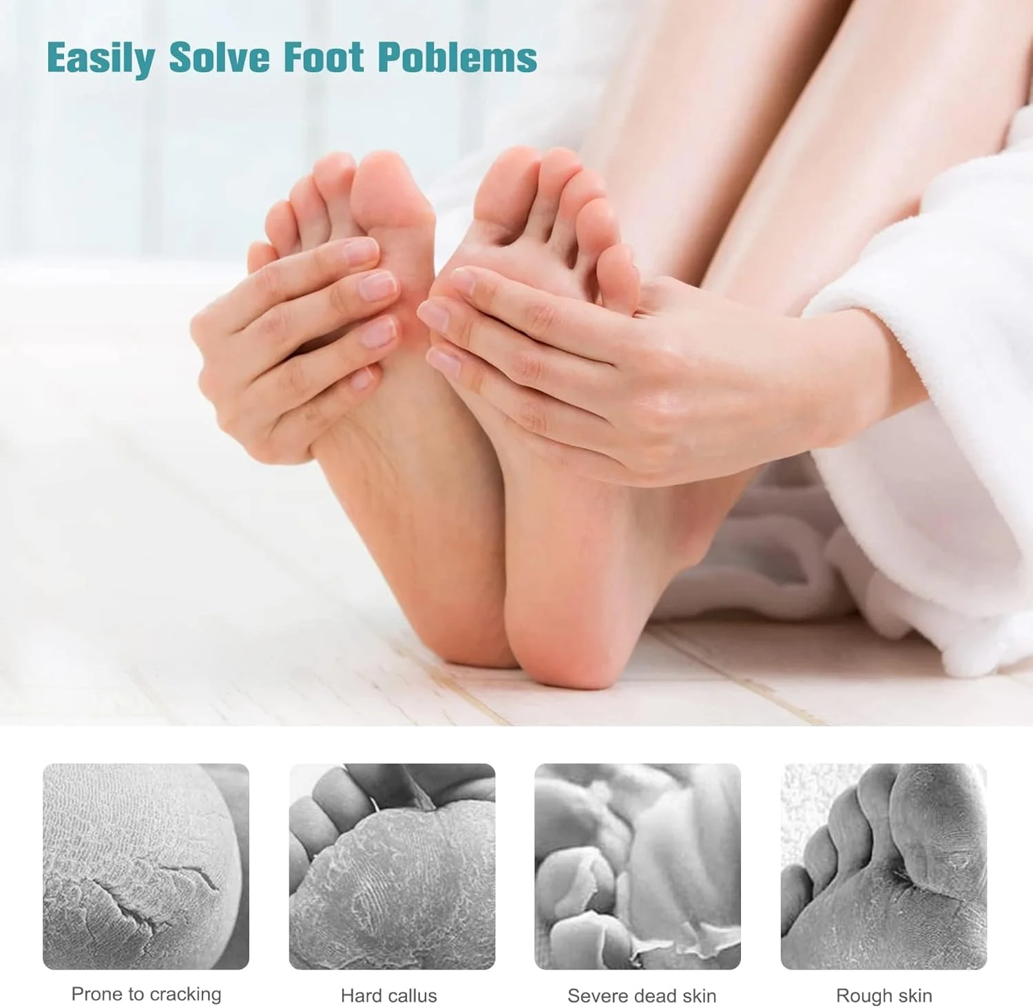 سوهان پا BIGTHREE، از بین برنده پوست مرده و سخت، دستگاه مراقبت از پا، صفحه سوهان دو طرفه، لایه برداری پا، ایده آل برای پوست های سخت، ترک خورده، خشک و مرده سوهان پا BIGTHREE، از بین برنده پوست مرده و سخت، دستگاه مراقبت از پا، صفحه سوهان دو طرفه، لایه برداری پا، ایده آل برای پوست های سخت، ترک خورده، خشک و مرده