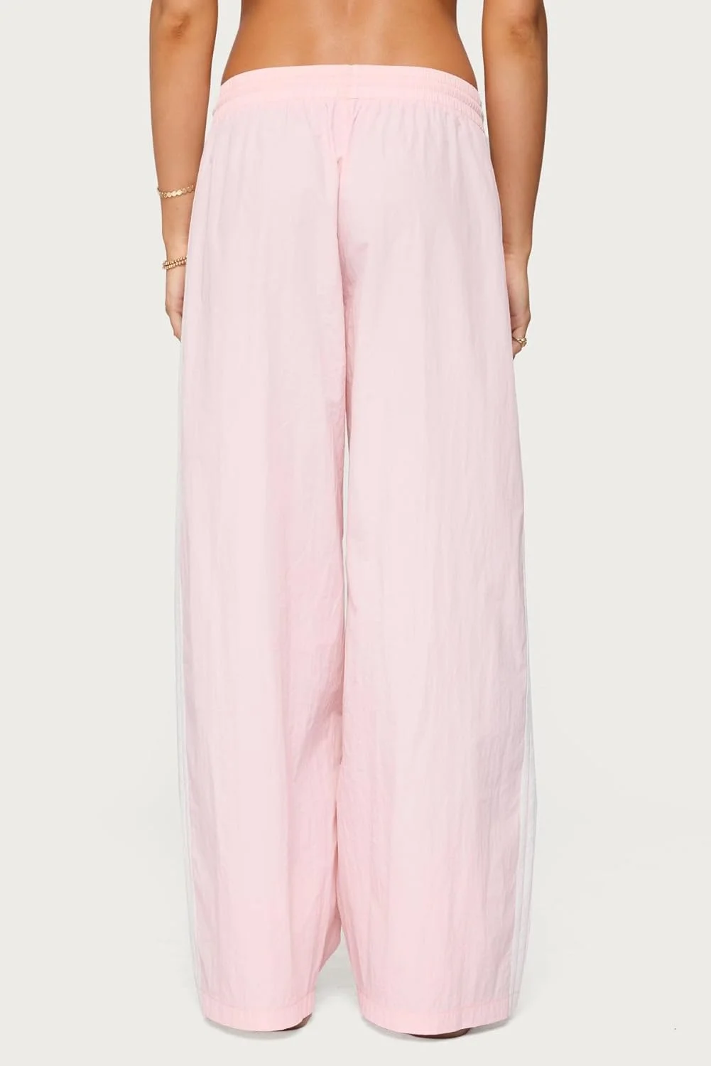 شلوار ترَک زنانه وای تو کی گشاد، کمر کشی، دارای خطوط کناری، شلوار بگ گشاد، شلوار جاگر ترندی با فاق بلند