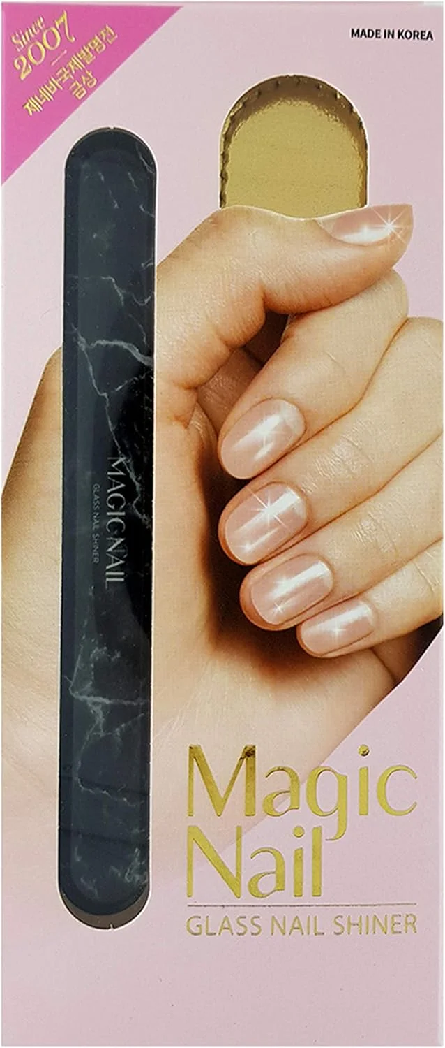 براق کننده ناخن شیشه ای مجیک نیل، سوهان ناخن 4 در 1، عقب زننده کوتیکول، بافر و پولیشر (مرمر سیاه) براق کننده ناخن شیشه ای مجیک نیل، سوهان ناخن 4 در 1، عقب زننده کوتیکول، بافر و پولیشر (مرمر سیاه)