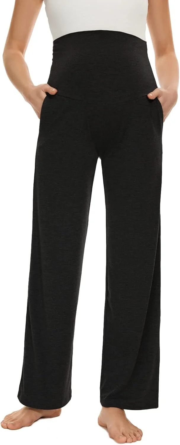 شلوار بارداری زنانه اکاووس، مدل پالازو گشاد/راست، راحت و چند منظوره، شلوار استرچ بارداری