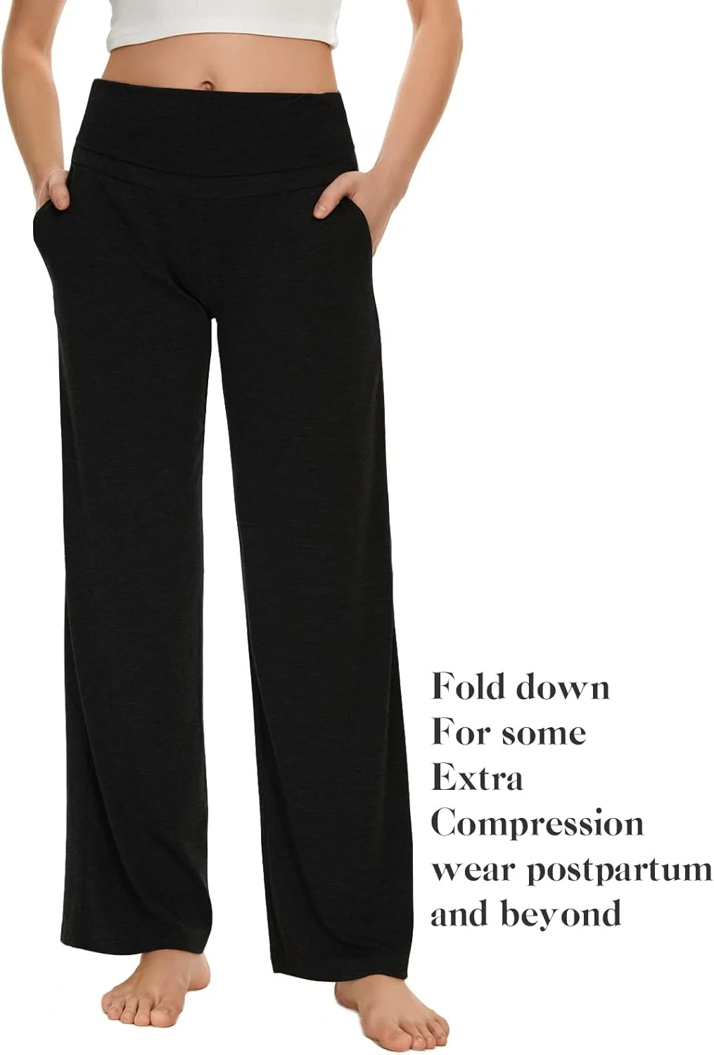 شلوار بارداری زنانه اکاووس، مدل پالازو گشاد/راست، راحت و چند منظوره، شلوار استرچ بارداری
