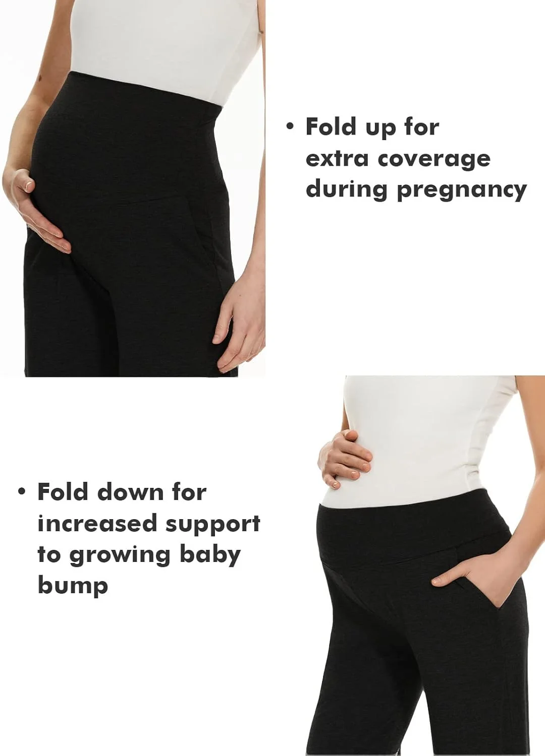 شلوار بارداری زنانه اکاووس، مدل پالازو گشاد/راست، راحت و چند منظوره، شلوار استرچ بارداری