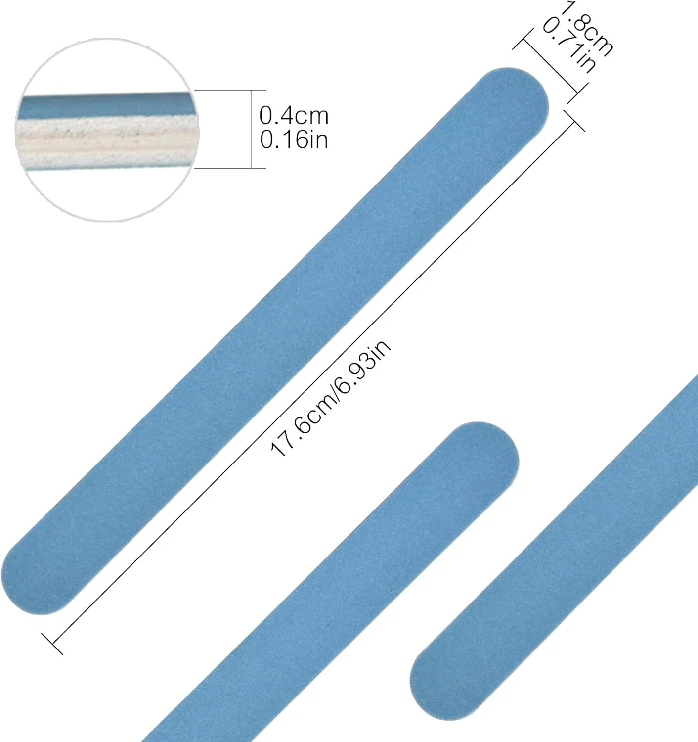 ست سوهان ناخن 10 عددی KAZIPOP دو طرفه با درجه زبری 240/240، سوهان سمباده ای، ابزار مانیکور و پدیکور مناسب برای استفاده خانگی