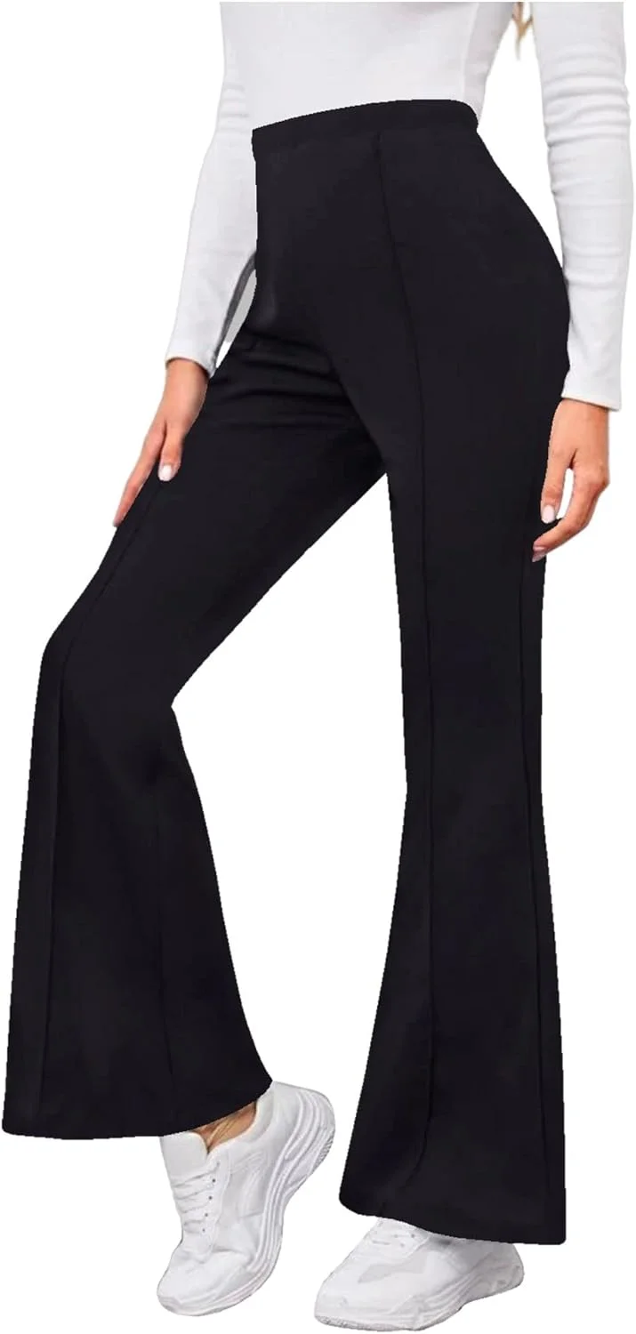 شلوار زنانه دمپا گشاد فشن Dream Beauty، کمر بلند، شلوار بوت کات کشی و دمپا گشاد، مناسب برای استفاده روزمره و محیط کار (Dhoni 4)