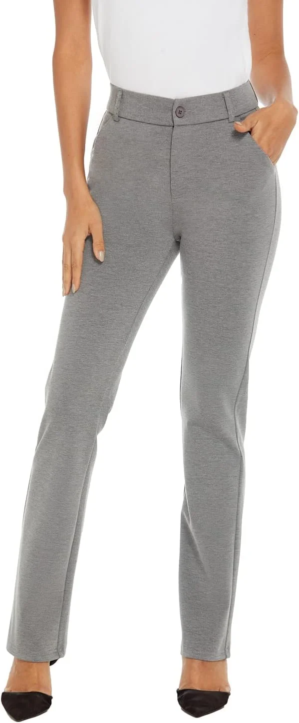 شلوار زنانه آی چوزی، مدل بوت کات، راحت و کشی، خاکستری، سایز 16