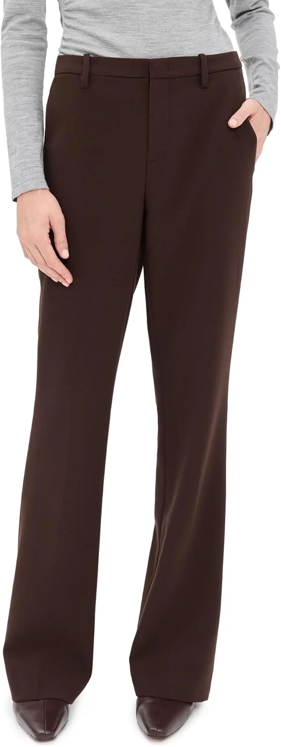 شلوار دمپا گشاد زنانه وینس، فاق متوسط، رنگ قهوه ای تیره، سایز 0