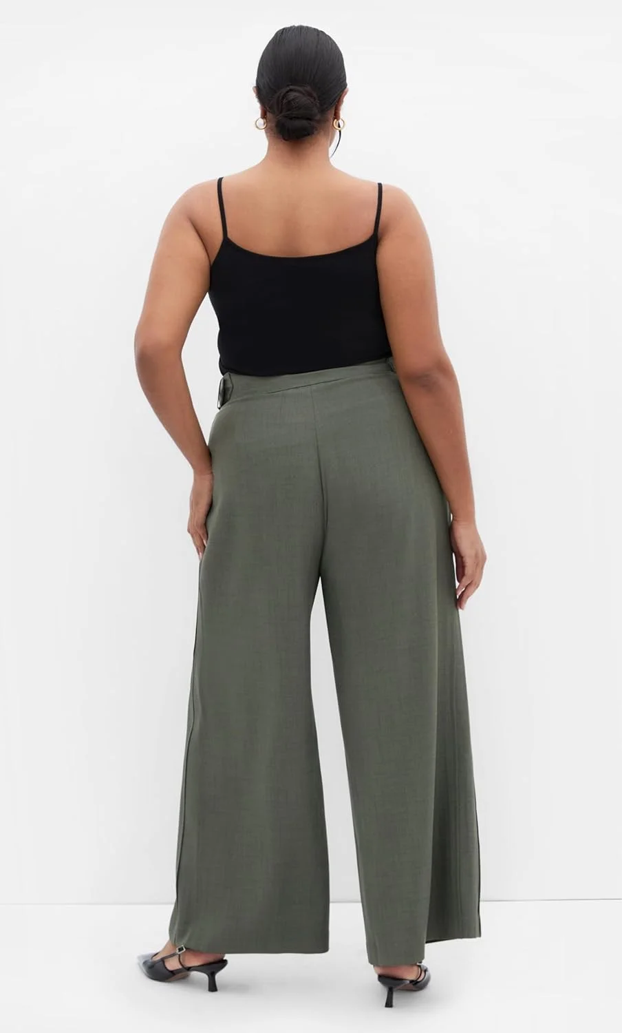 شلوار زنانه سایز بزرگ سیتی شیک - مدل آلانا، زیتونی، سایز 14 پلاس شلوار زنانه سایز بزرگ سیتی شیک - مدل آلانا، زیتونی، سایز 14 پلاس